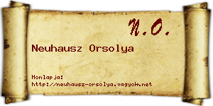Neuhausz Orsolya névjegykártya